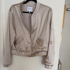 Maison Camille Women's Beige Bomber Jacket